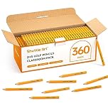 Shuttle Art 360 Pack #2 HB Mini Golf Pencils, Wooden Graphite Pencils for School & Office, Pre-Sharpened Bulk Pack for Kids & Teachers