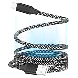 Magnetic USB C Cable,Elastic Coiled USB A to USB C Cable 100w Fast Charging Nylon Braided Cord for iPhone 16 15 Samsung Galaxy S25 S24 Ultra Pixel 9 iPad Air Pro 1m 3.3ft