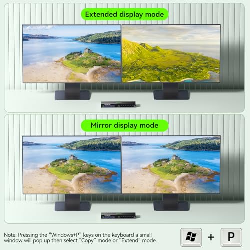 Image of KVM Switch 2 Monitors 6 Computers HDMI + DisplayPort, 8K@30Hz /4k@144Hz Dual Monitor KVM Switcher, 2 Monitor KVM for 6 PC, Widely Used in Education, Scientific Research, and AI Office