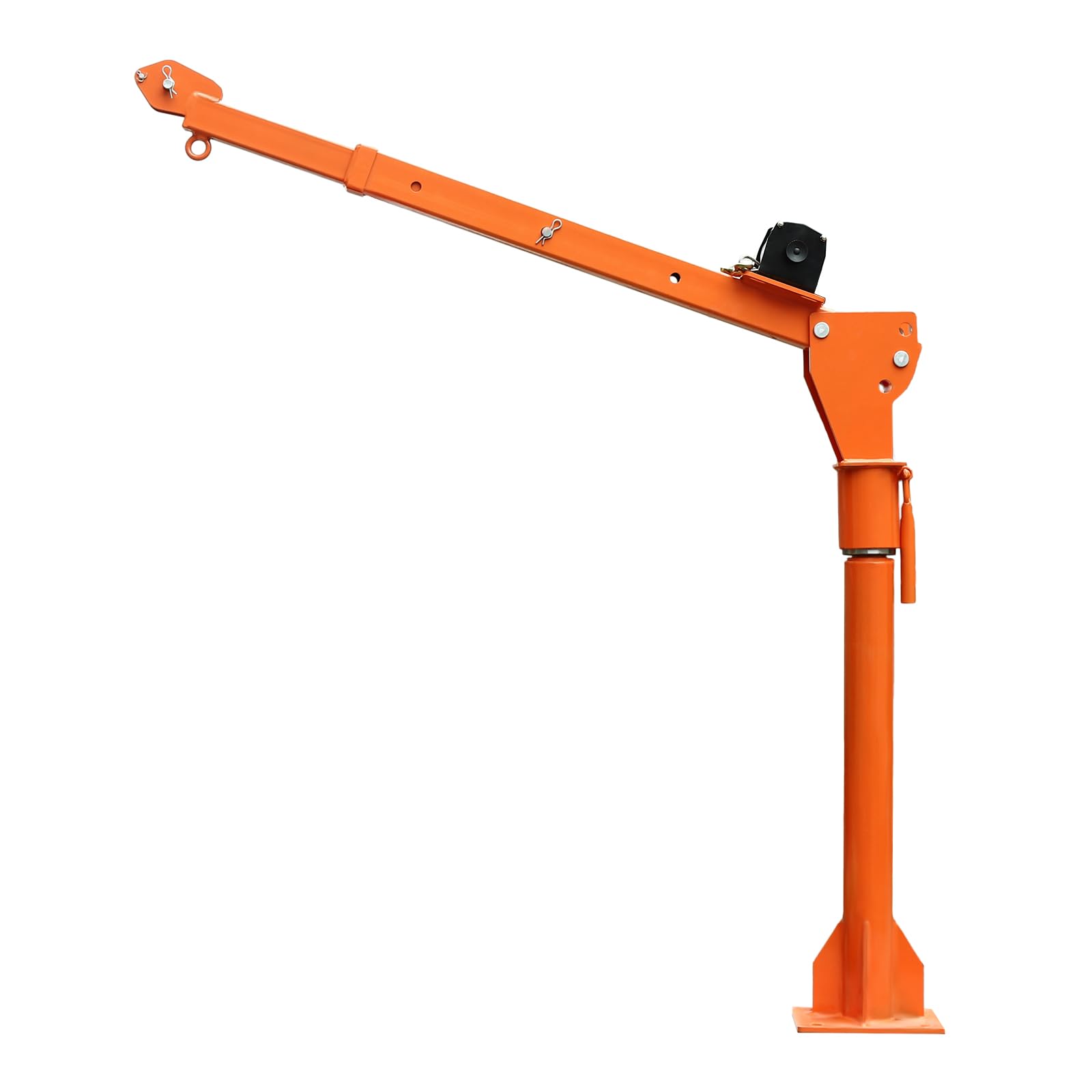 Truck Bed Crane Hoist, 1100LB Electric Truck Bed Crane with 12V Electric Winch Pickup Truck Jib Cranes Truck Bed Hoist with Adjustable Height Suitable for The Construction Industry