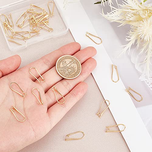 DICOSMETIC 30Pcs U Shape Earring Hook 24K Gold Plated Ear Wires with Loop Long Fish Hooks Open V Shape Earring Brass Dangle Hook Earrings Finding for DIY Earring Making Hole: 2mm - Image 3