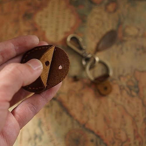 Miniatura 5 de Temvue Titular de la tarjeta de acceso Titular de la etiqueta de aire de cuero RFID llavero llavero llavero NFC etiqueta clave inteligente