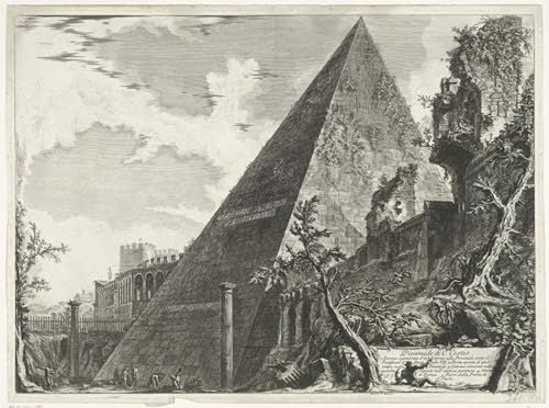 Impression sur toile Pyramide de Cestius par Piranesi 60x90cm SERENDIPITP