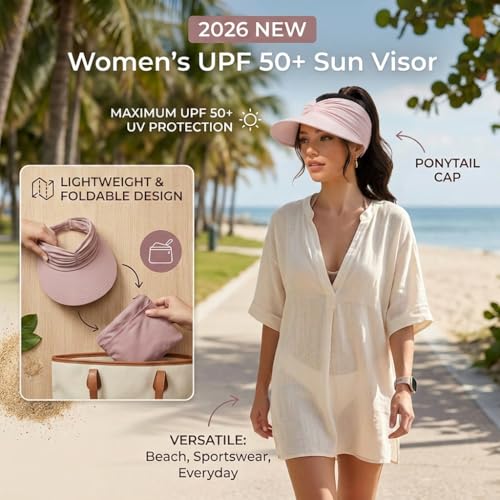 Visera para mujer con protección UV UPF 50+ plegable miniatura 6