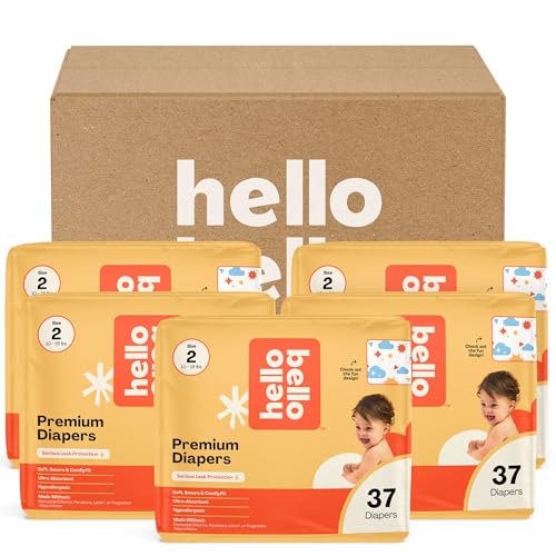 Image of Hello Bello Diapers Assorted Gender Neutral Surprise Pack, Size 2 185ct