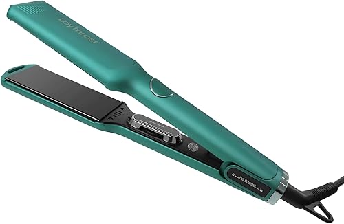 Plancha plana y rizador de cabello 2 en 1175 pulgadas de ancho para alisar y rizar eficientes la placa flotante 3D de cerámica turmalina reduce el