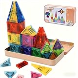 MSIHEY Blocchi Magnetici per Bambini, 40 Mini Mattoncini Magnetici Giocattolo Educativo STEM per Bambini dai Montessori Giocattolo Regalo Per 3 4 5 6 7