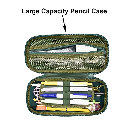 Image of Maydahui Camo Pencil Case Large Capacity Tank Shape Pen Pouch Holder Compartments Organizer Pencil Bag Stationery Box Waterproof EVA Camouflage Green