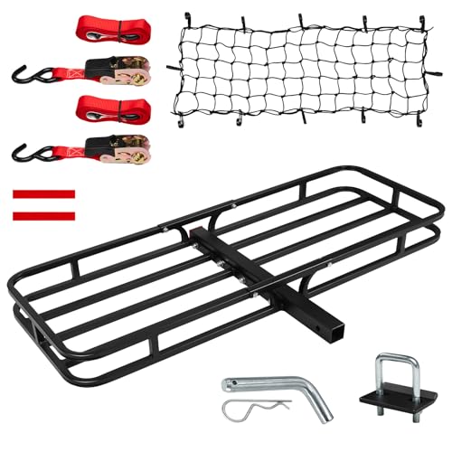 Donext 53' x 19' x 5' Hitch Cargo Carrier, 500 Lbs Heavy Duty Trailer Cargo Carrier Basket, Hitch...