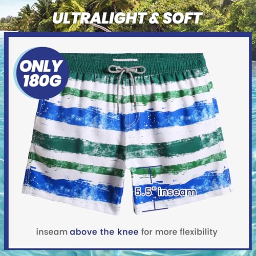 Image of maamgic Mens Swim Trunks 5 Inch with Mesh Liner Breathable for Beach