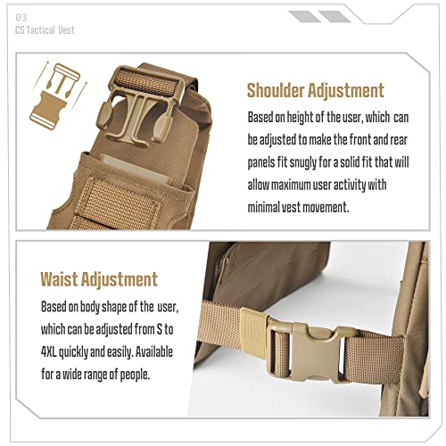 Gloryfire Tactical Vest Quick Release Lightweight Airsoft Vest Adjustable Breathable Military Vest For Cs/Hunting/Training #TOP3