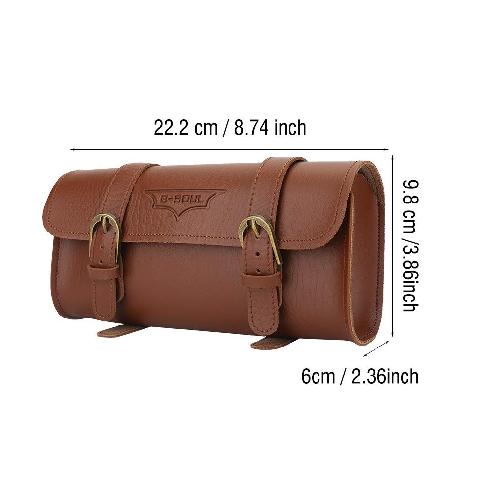 Sac Cadre Vélo Rétro DeWin - Cuir Artificiel, étanche, 22,2x9,5x9,5 Cm, Pour Téléphone, Clés