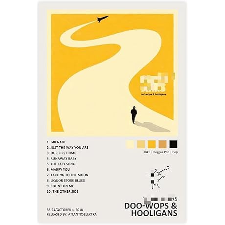 Bruno Mars Doo-Wops & Hooligans Album Poster