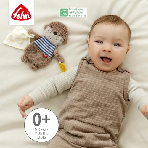 Fehn Knister-Otter – Activity-Rascheltier zum Greifen, Lauschen, Spielen & Geräusche erzeugen - fördert Babys Sinne & Motorik - idealer Begleiter für Babys und Kleinkinder ab Geburt