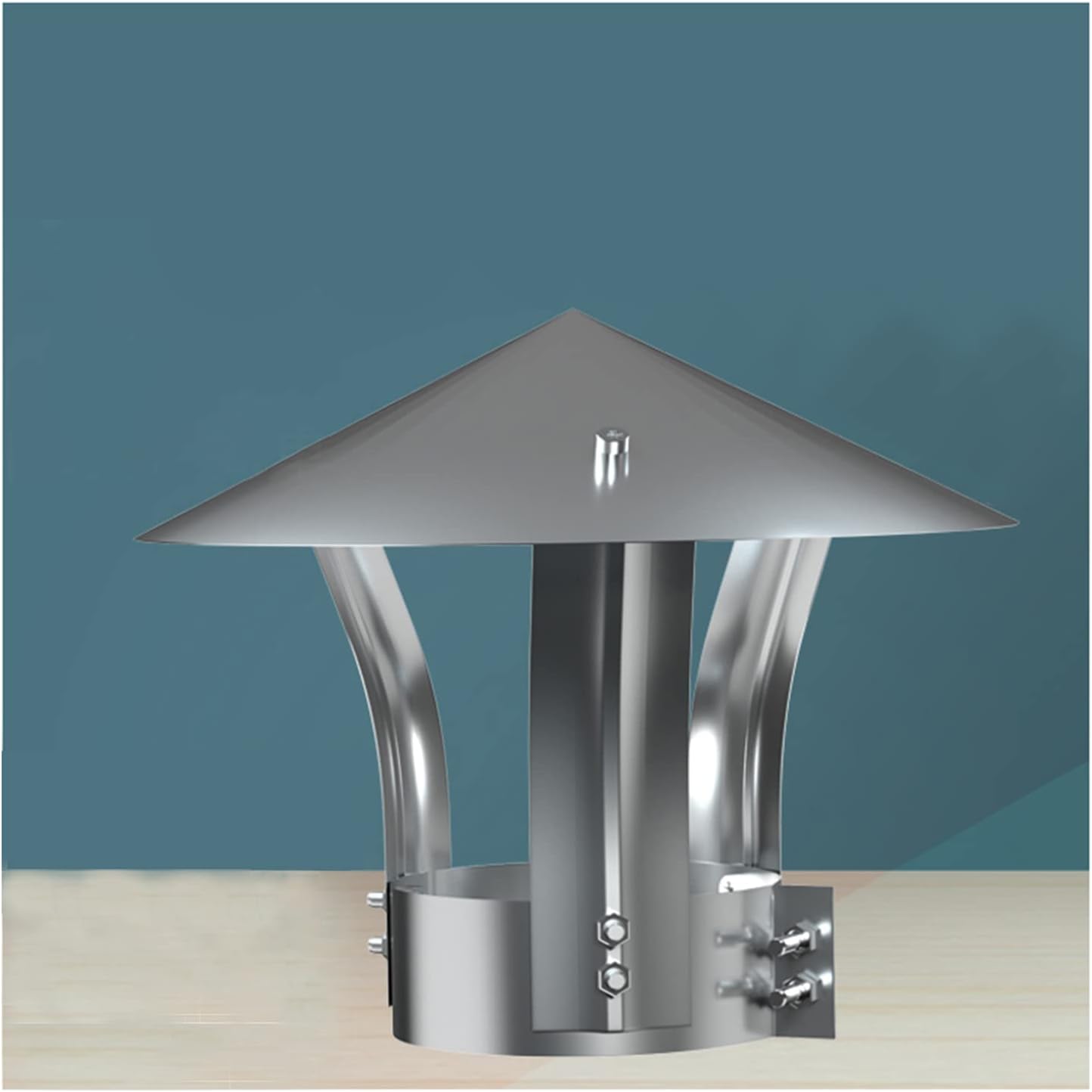 Practical Tool Chimney Cowl Cap,Galvanized Rain Cap Stainless Steel Chimney Cowl Cap, Pipe Rain Cover Protector Cap Galvanized Tinplate Ending Roof Cowl Rain Hat Hood,d23cm/9.06in