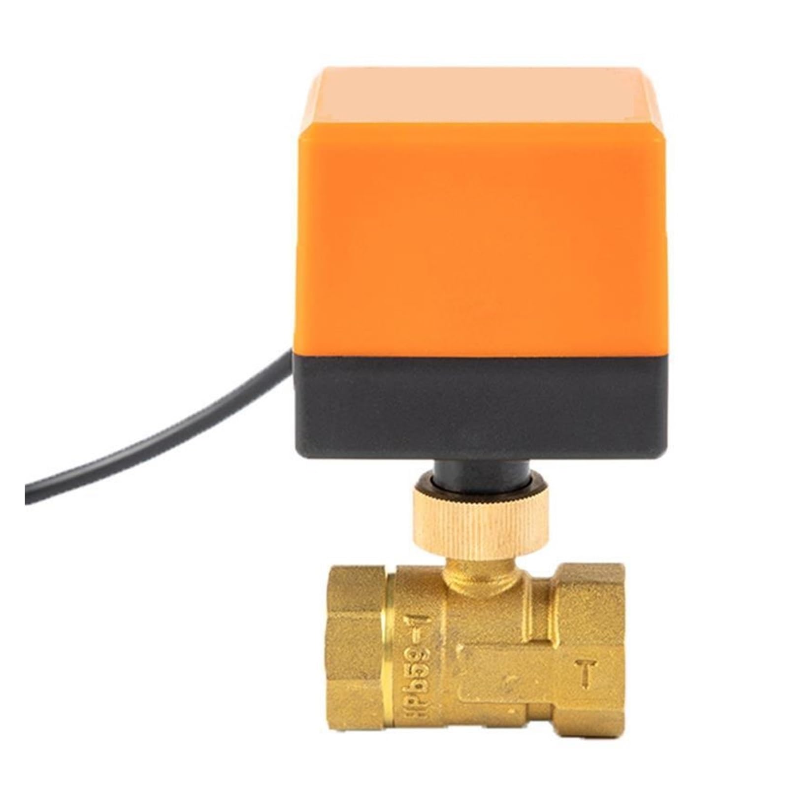 Válvula de bola, Válvula de bola DN15 / DN20 DN25 eléctrica motorizada 2 vías latón AC 3 cables con Cable actuador for Gas agua aceite(DN25 4N)