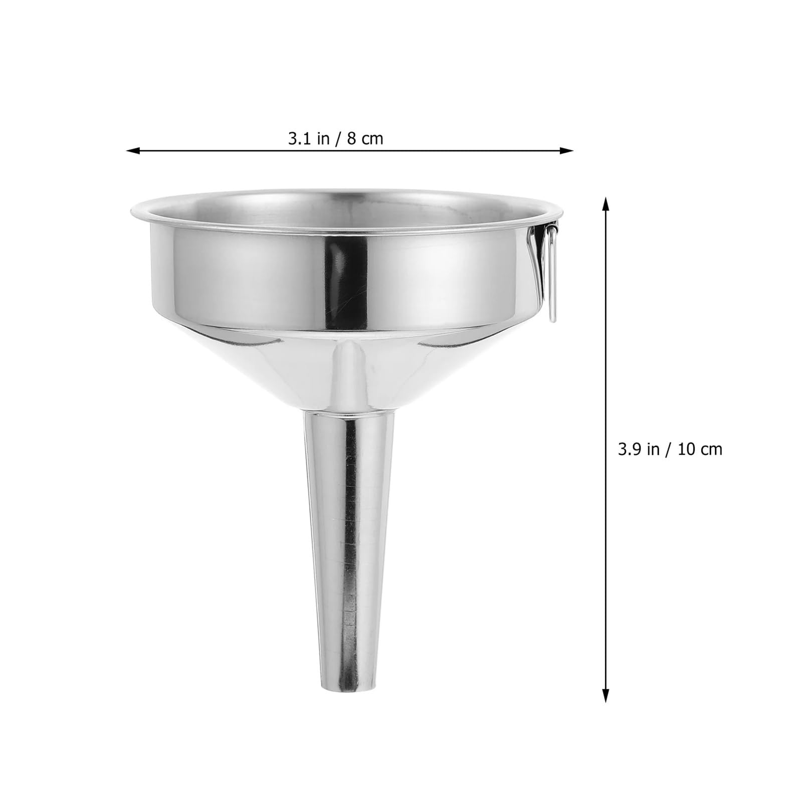Imbuto in acciaio inox Imbuto da cucina in acciaio inossidabile con filtro, 8 cm e 10 cm(8cm10X8X8CM)