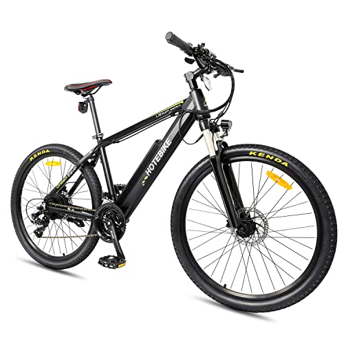HOTEBIKE 750W Electric Bike 26" Adult Electric Bicycles Mountain Bike 48V 13AH Removable Lithium Battery Ebike with Suspension Fork Aluminium Frame, 21-Speed Gears