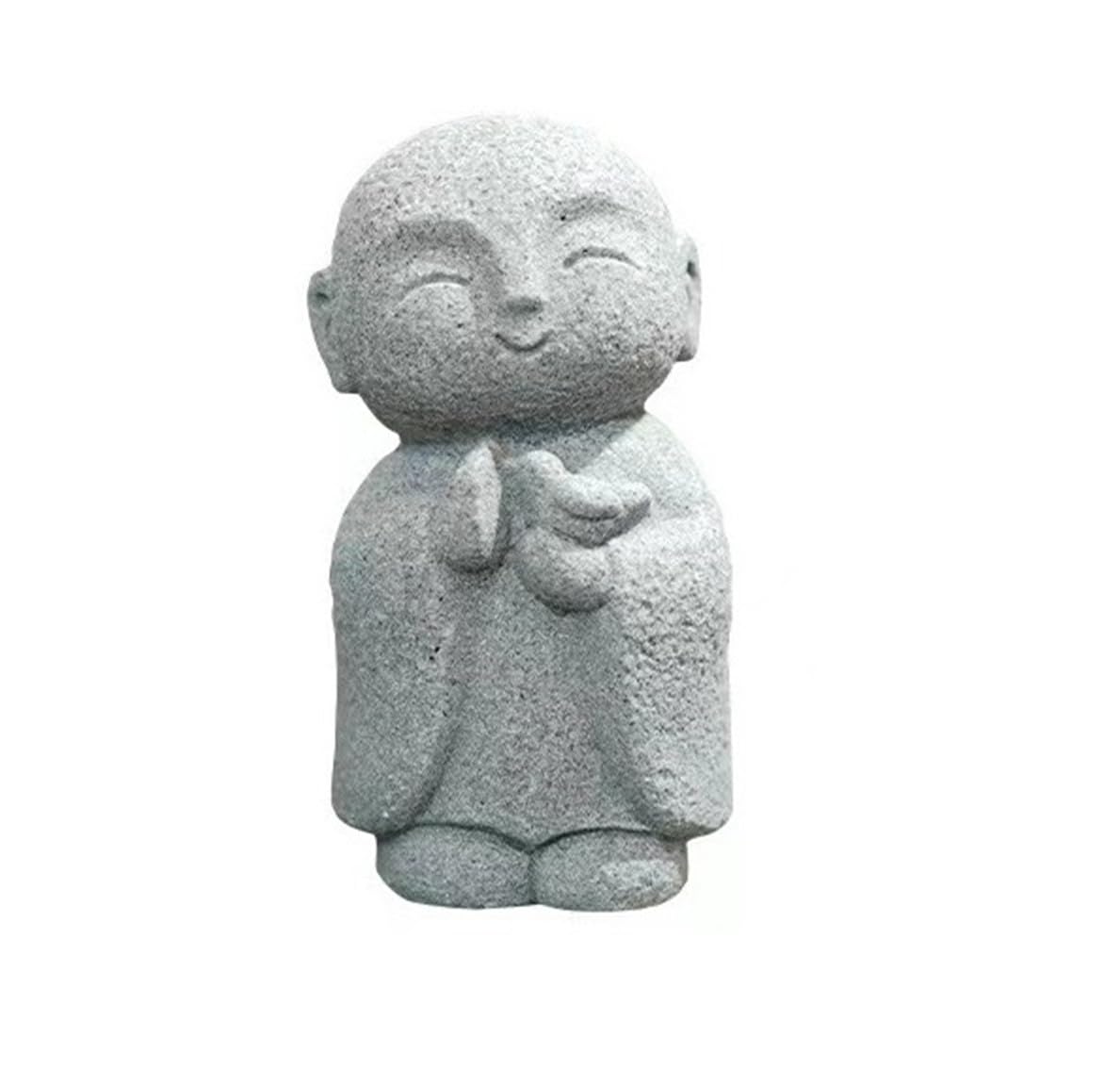 お地蔵さん 和尚さん 禅の意 可愛い 祈り 癒し おじぞうさま守り神みかげ石 縁の良い置き物 御影石 仏像 (平和鳩小僧)