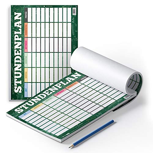 itenga Horario DIN A4 en bloc de 25 hojas, diseño de fórmulas