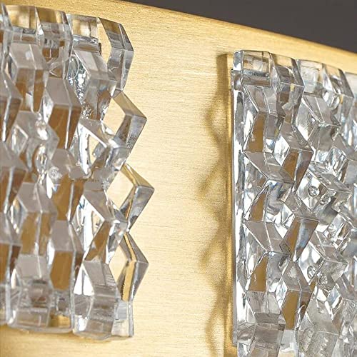 Lustre LED cristal et laiton moderne plafonnier dimmable chic