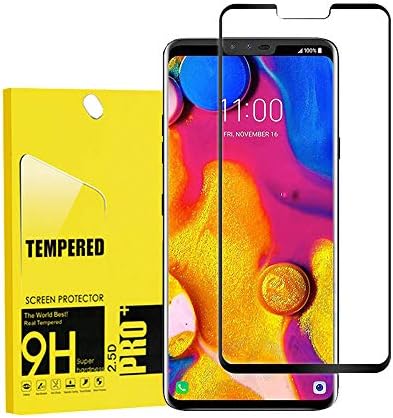 for LG V40 Tempered Glass Screen Protector,Abcalet[9H Hardness][Anti-Scratch][Case Friendly][HD Clear][Anti-Fingerprint] for Tempered Glass Screen Protector for LG V40 ThinQ Black