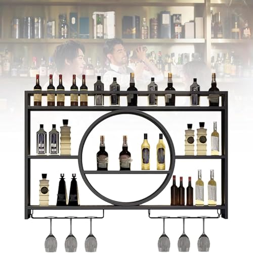 Porte-bouteille de vin en fer noir pour une cuisine moderne et chic