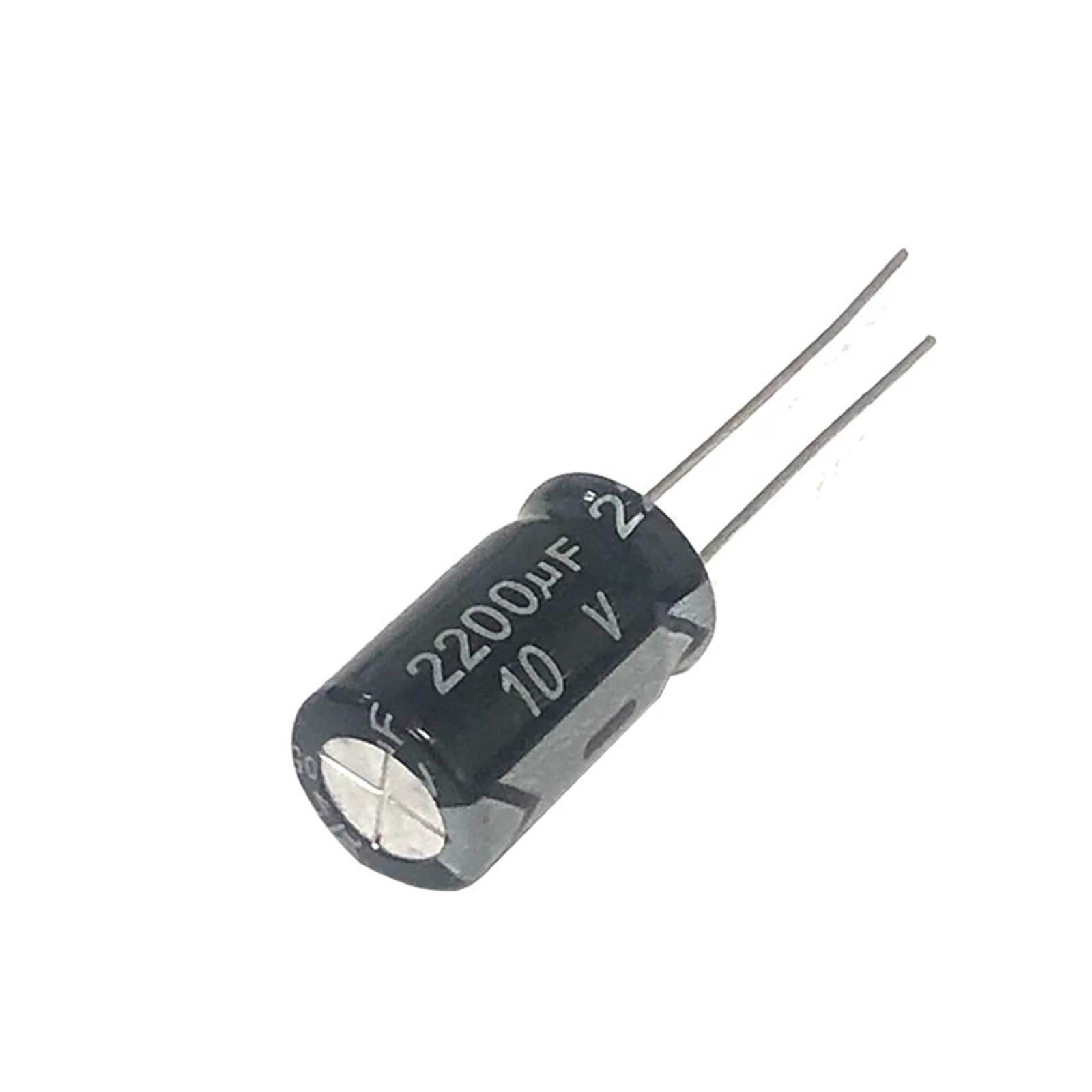 Condensateur 10v 2200uf électrolytique aluminium 10x17mm pour réparation carte mère et audio