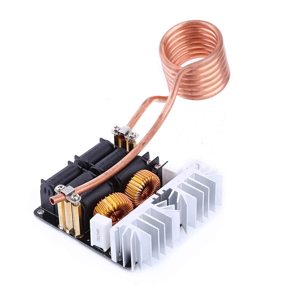 Module de Chauffage par Induction 1000w, Chauffage par Induction ZVS Chauffage à induction basse tension Ensemble de Bobines à Mini-canaux Module de contrôle d'alimentation en Laiton