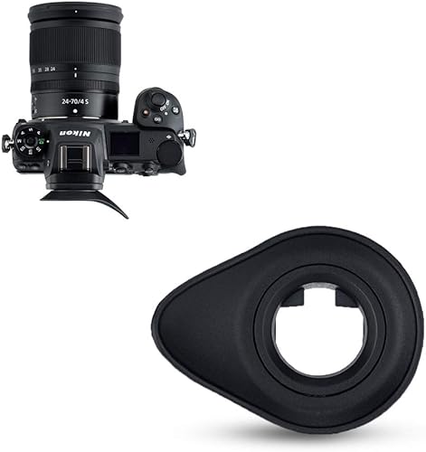 Miniatura 7 de Visor ocular de cámara para Nikon Z7 II Z7 Z6 II Z6 Z5 reemplaza Nikon DK-29 Eye Cup, goma TPU de forma ovalada y diseño giratorio de 360