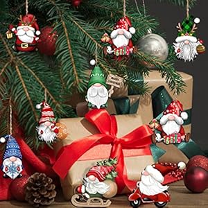 24 Pieces Christmas Gnome Wooden Hanging Ornaments, Wood Hanging Decor for Christmas Tree Decoration Gnome Santa Doll Wooden Hanging Craft Gnome Elf Party Supplies 24 Pieces Christmas Gnome Wooden Hanging Ornaments Wood Hanging Decor for Christmas Tree Decoration Gnome Santa Doll Wooden Hanging Craft Gnome Elf Party Supplies