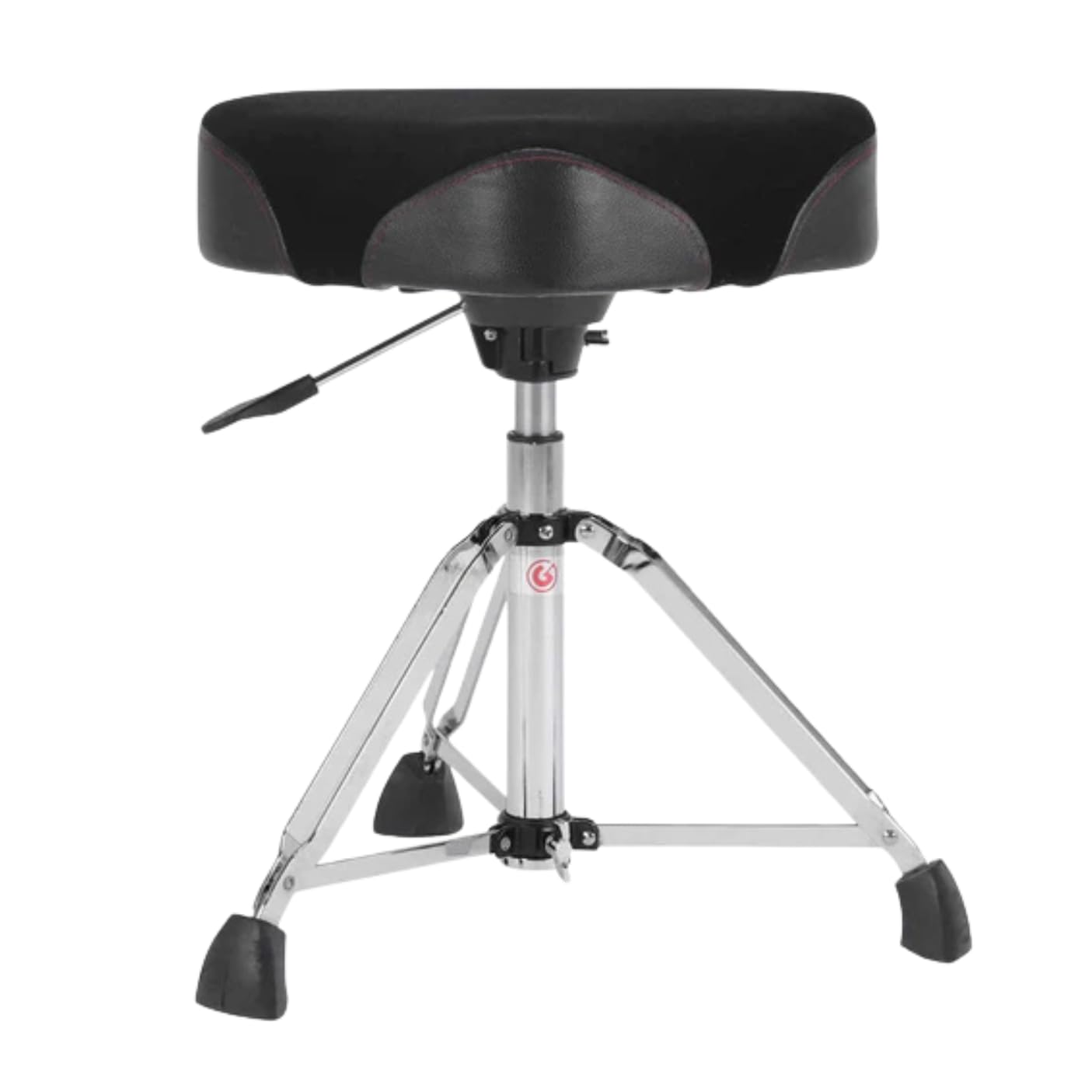 GIBRALTAR Taburete de Tambor, Taburete de Tambor Serie 9000 Moto Hydraulic Pro Series, 9808HM (Diámetro: 44cm, Base de Doble puntal, Ajuste de Altura hidráulico, pies de Goma 'Super Foot')