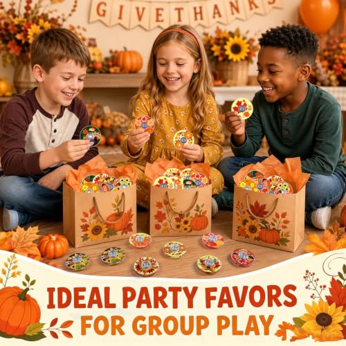 SCIONE 52 Pack Fall Floral Thanksgiving Party Favors Fidget Spinner for Kids Birthday, Autumn Harvest Flower Fidget Spinner Bulk for Classroom Rewards, Goodie Bag Stuffers, Party Supplies - Image 5