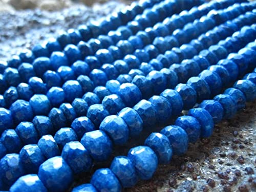 Perles de chrysocolle facettées rondelles 6x4mm pour création de bijoux