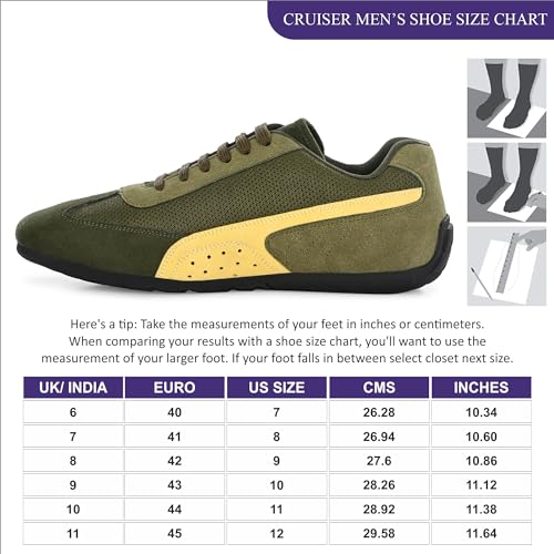 Image of Cruiser Sneaker for Men | Lightweight & Comfortable | Stylish Lace-Up Casual Footwear with Cushioned Insole | Perfect for Versatile Outfits (2645)