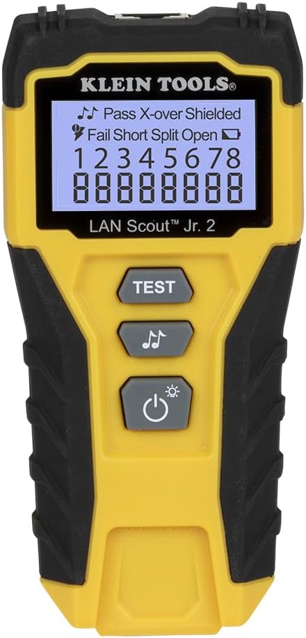 Cable Tester, LAN Scout Jr. 2 Ethernet Cable Tester for CAT 5e, CAT 6/6A Cables with RJ45 Connections VDV526-200