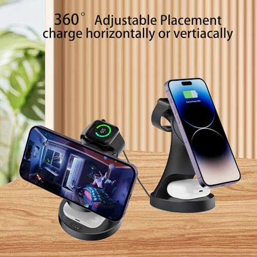 Station de charge 3 en 1 rapide Mag-Safe contre la batterie faible d'iPhone