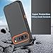 TASHHAR Phone Case for Google Pixel 9/9 Pro Case,Heavy Duty Hard Shockproof Armor Protector Case Cover with Belt Clip Holster for Google Pixel 9/9 Pro 2024 Phone Case (Black+Orange)