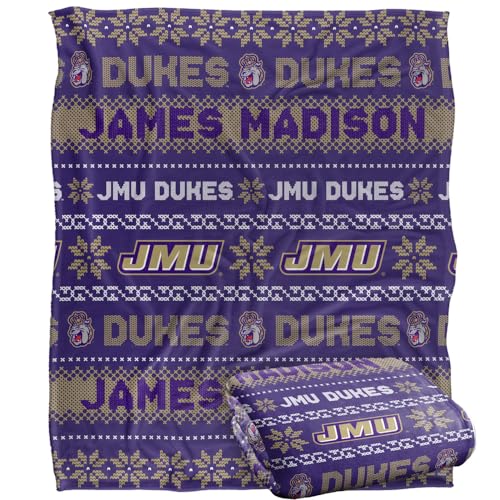 James Madison University Blanket, 50"x60" Ugly Christmas Blanket Silky Touch Super Soft Throw Blanket