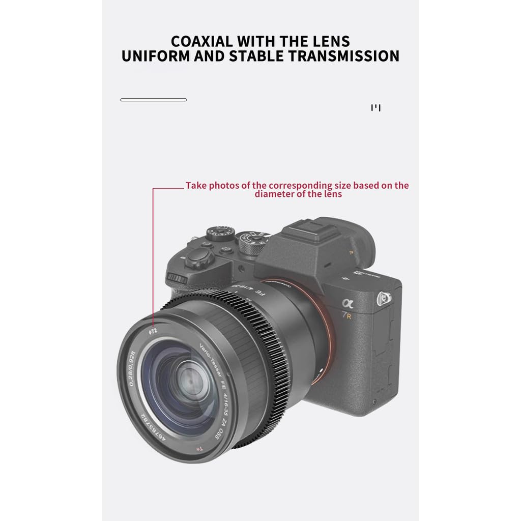 Anello di messa a fuoco senza cuciture per fotocamera, rotazione a 360°, silenzioso, 46 mm-80 mm, per fotocamera DSLR, accessori per studio fotografico (67-74 mm)
