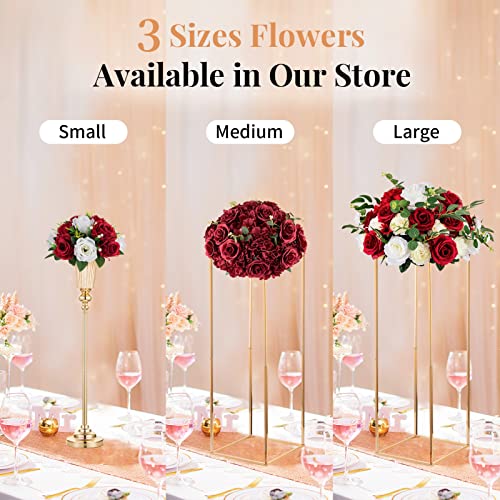 Image of NUPTIO Artificial Flower Centrepieces for Wedding Tables, 2 Pcs Fake Roses