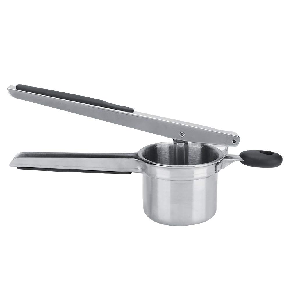 Prensador de Patatas Desmontable,Prensador de Patatas de Acero Inoxidable de Grado Alimenticio Duradero con Malla de Filtro Reemplazable de 3 Piezas,para Patatas,Verduras,Frutas