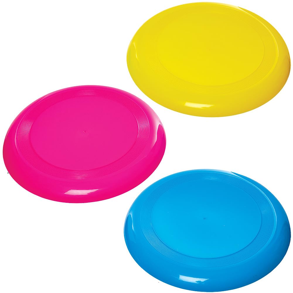 Baker Ross FN152 Large Frisbee Flying Discs - Pack de 4, Jouets d'été pour les enfants, Jouets d'extérieur pour le jardin, Jouets d'été