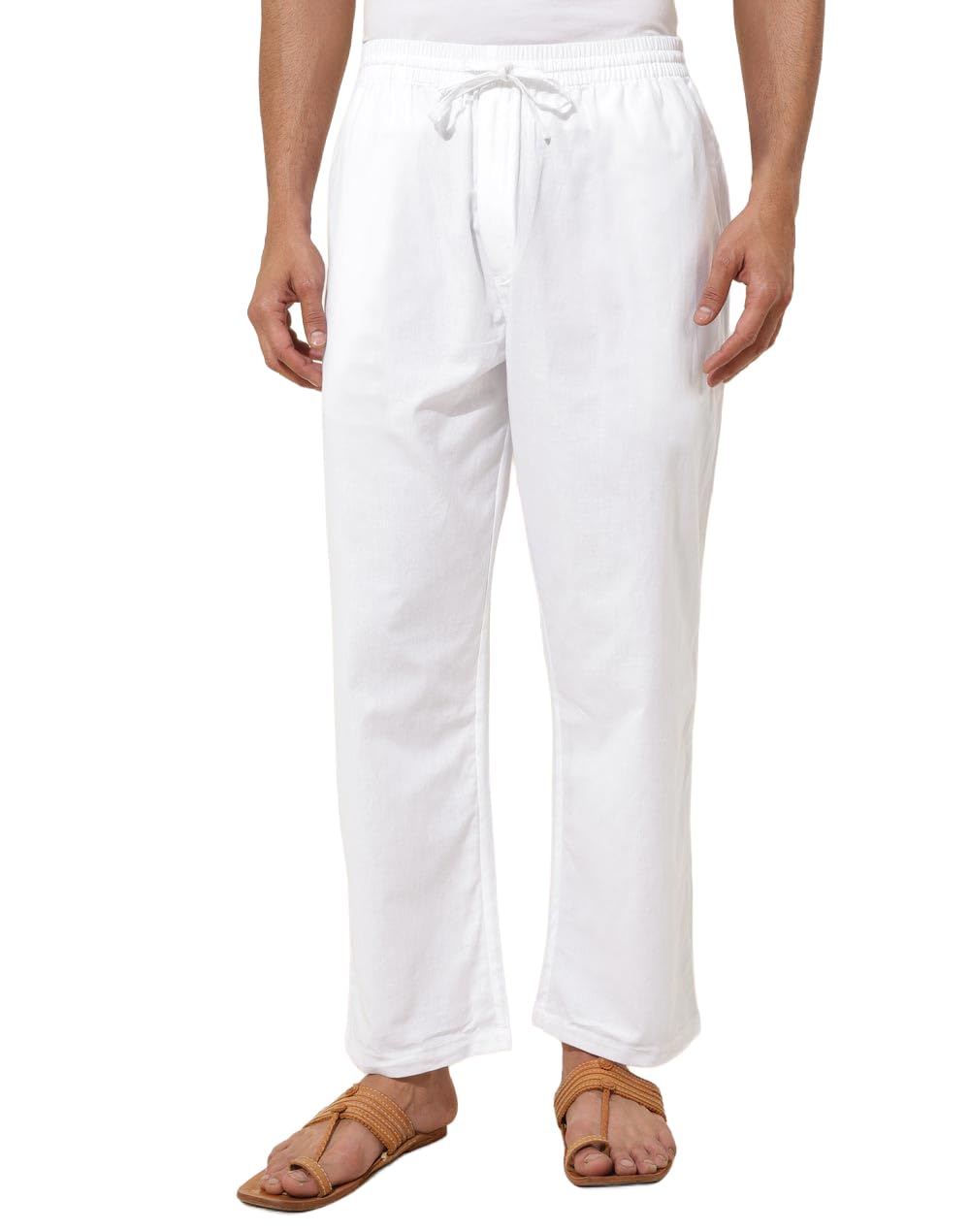 fabindia Men's Cotton Straight Leg Pyjama With Elasticated Waistband & Drawstring-picture-38