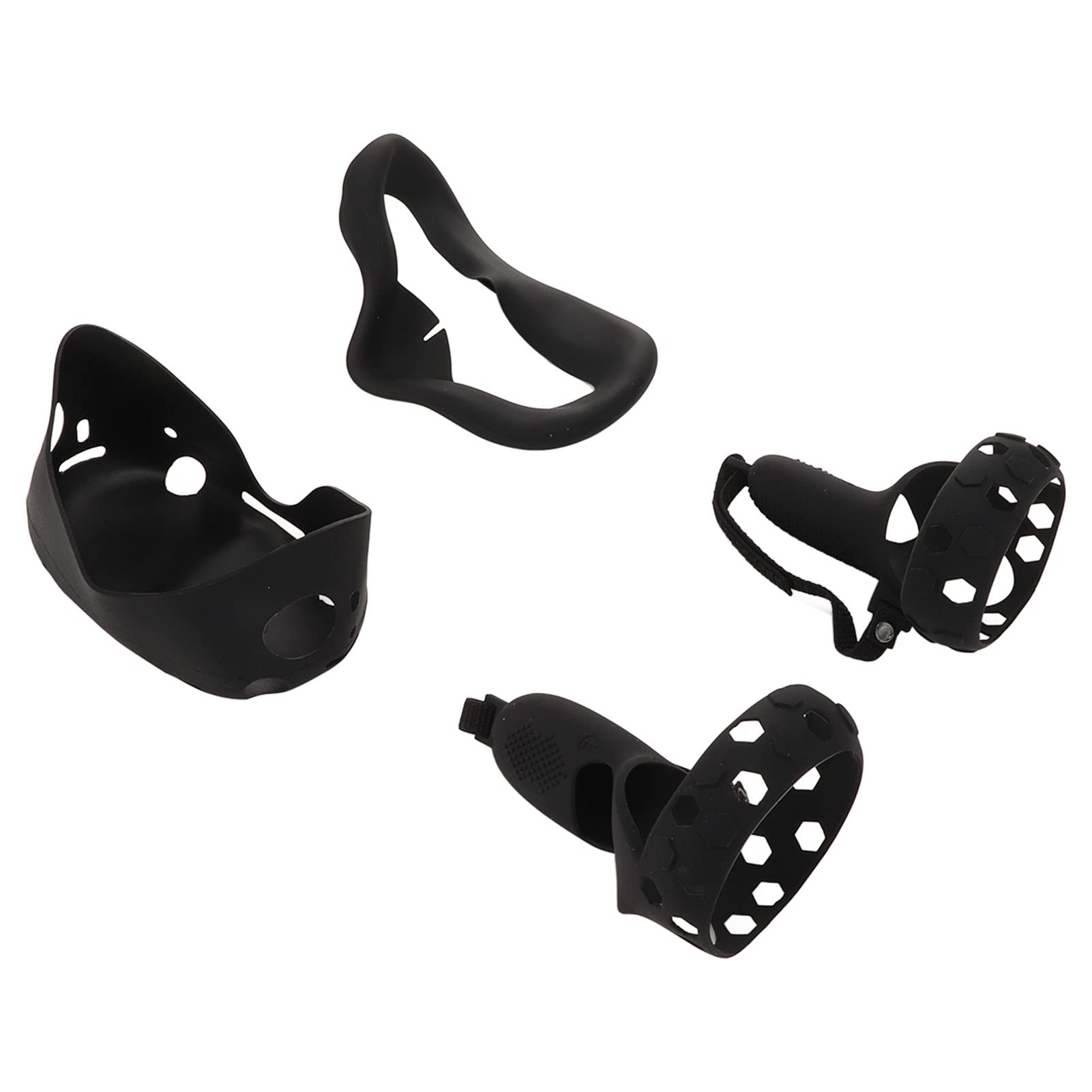 Set di coperture protettive in silicone per 2, custodia in silicone con lenti per il viso e impugnature per i controller, accessori in silicone antigraffio e