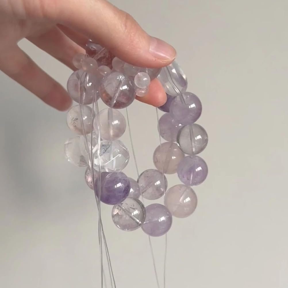 Pulsera de Cristal curativo Pulseras de Cuentas de Piedras Preciosas Naturales de 14 mm Pulsera elástica de Piedra para Mujeres Hombres Cristal de Cuarzo energético,B