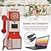 AUTUMFLATGAO Video Audio Guest Book Wedding Phone, Retro Phone Booth Message Recording, Customized Video Messages, Five Levels Brightness, Wedding Party Audio Video Guest Book Phone,Black-32GB