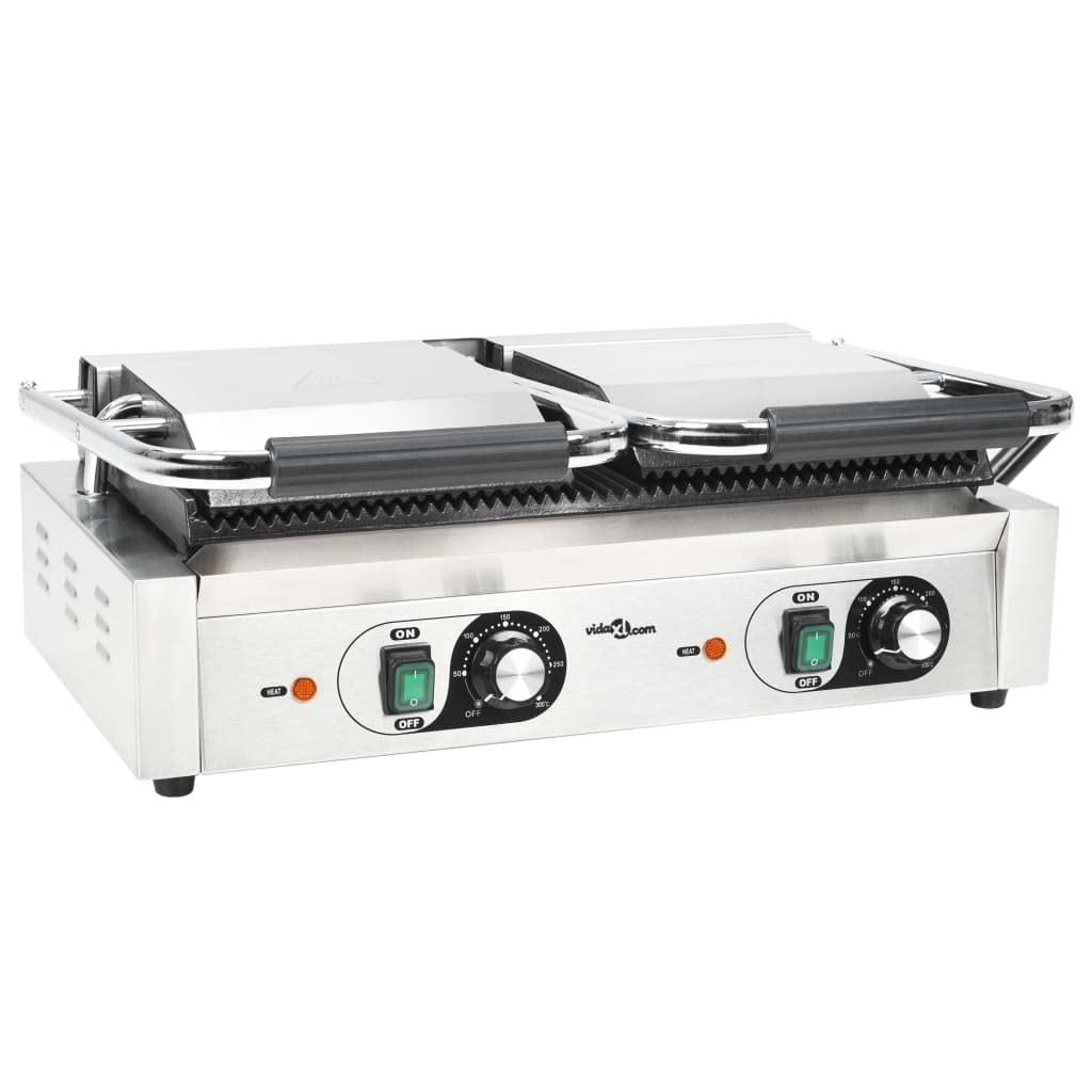 Generico Doppia Griglia per Panini Scanalata 3600 W 57x30,5x20 cm,Casa e Giardino,Cucina e Pranzo,Elettrodomestici,Piastre a Griglie elettriche-50751