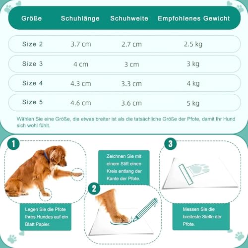 Kukaster Pet Hundeschuhe Pfotenschutz, 4 Stück atmungsaktive Hundeschuhe mit Rutschfester Sohle reflektierendem Klettverschluss Hundestiefel für kleine, mittlere, große Hunde, Orange Tarnung Size 4