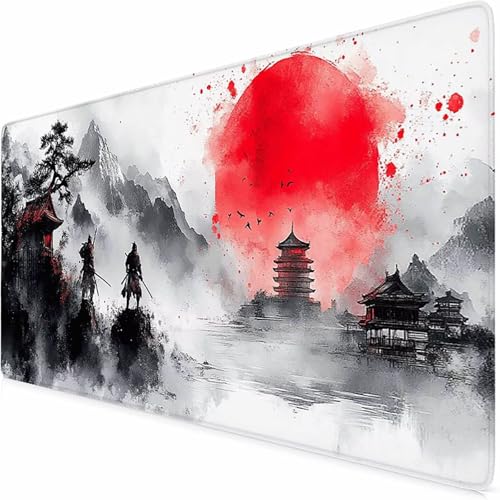 Alfombrilla Ratón XXL 1500x800x3MM Alfombrilla Ratón JaponéS Dibujos Animados, Mouse Pad Grande Impermeable Antideslizante Base de Caucho, Protector Grande Accesorios Gaming, para Oficina -XZ892